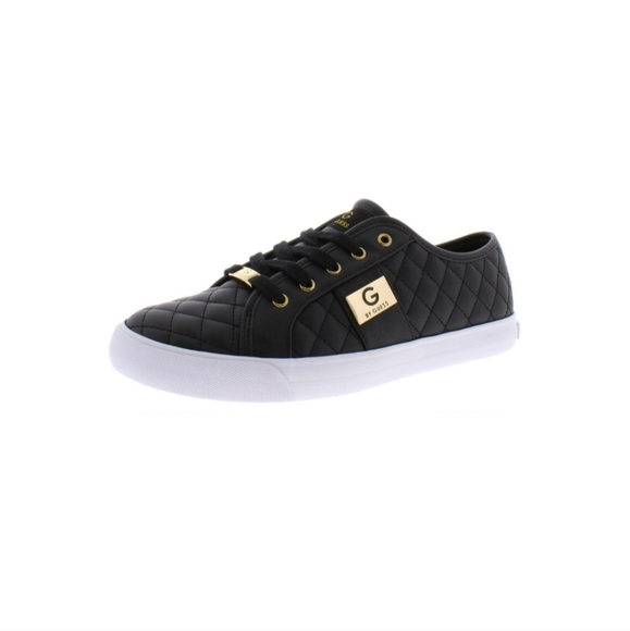 NWOT G by Guess Backer2 Quilted Sneakers in Black, Size 8 - Picture 1 of 7